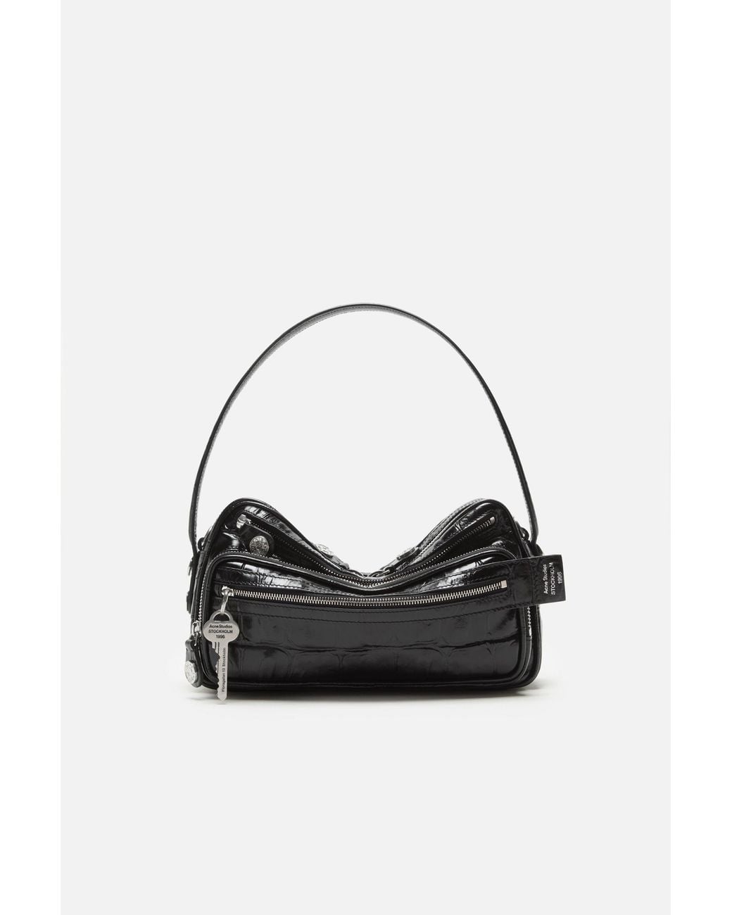 Acne Black Camero Party Zip Shoulder Bag