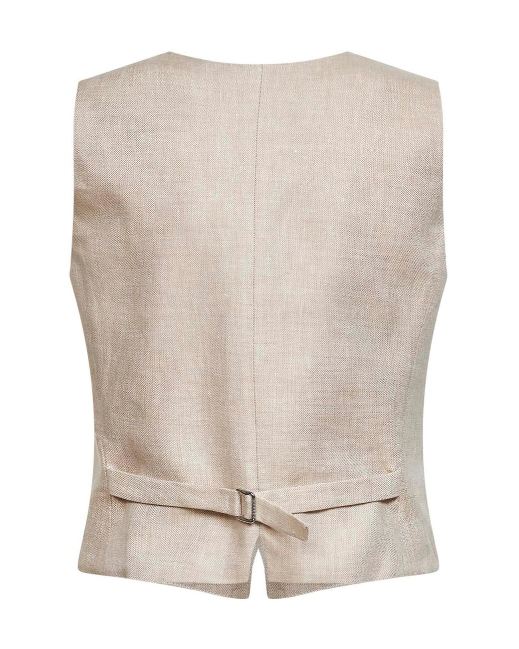 Weekend by Maxmara White V-Neck Waistcoat Jacket