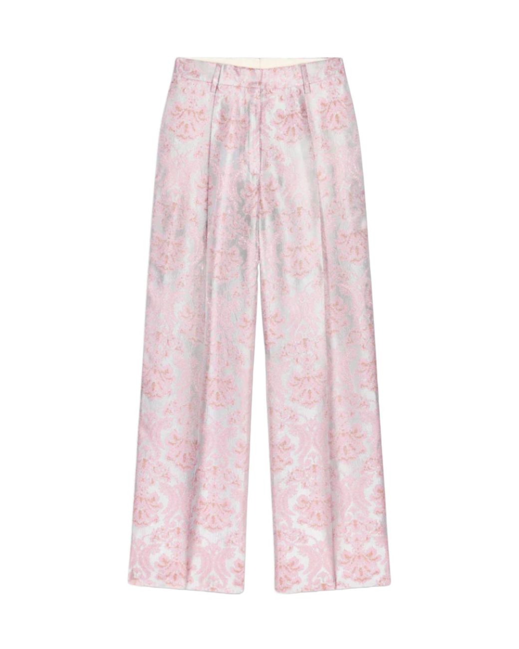 Dries Van Noten Pink Jacquard Pants