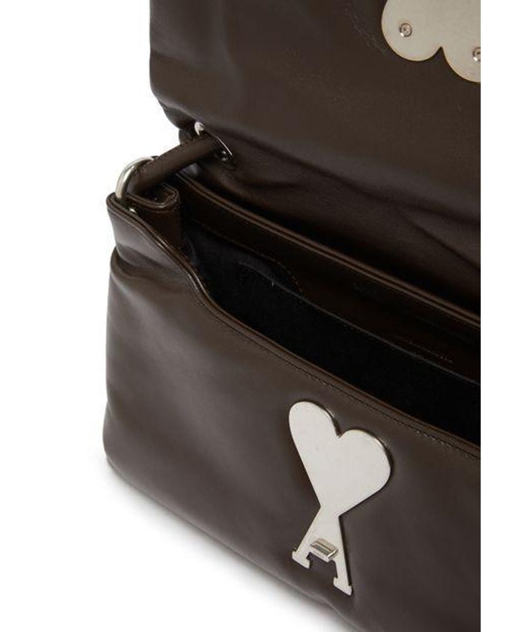 AMI Black Voulez-Vous Flap Shoulder Bag