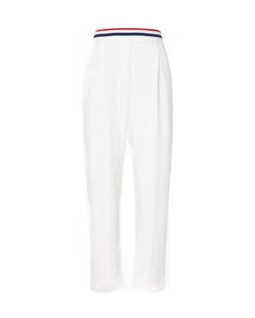 Brunello Cucinelli White Cotton-Blend Tapered Pants