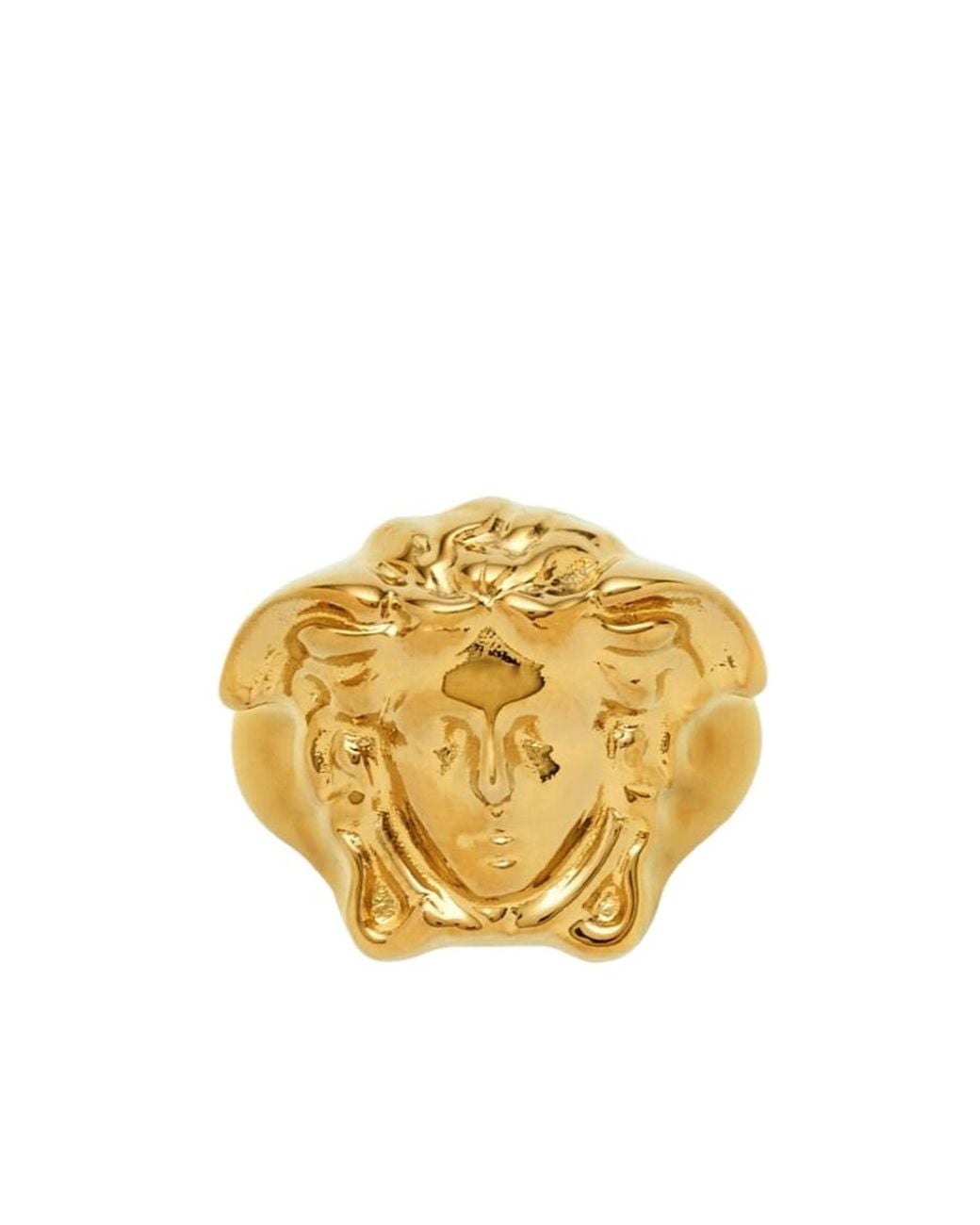 Versace Metallic La Medusa Head Ring for men