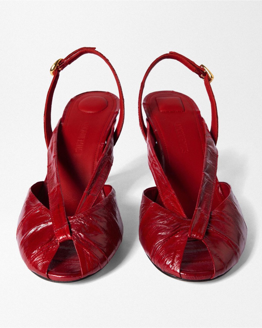 Jacquemus Red Open Toe Heel Sandals