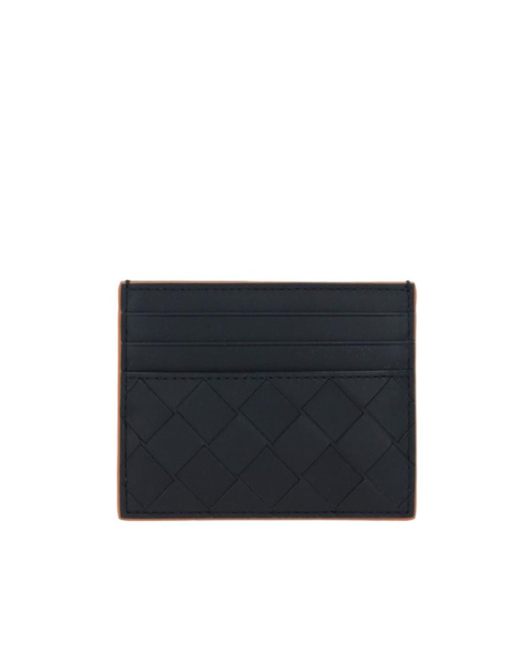 Bottega Veneta Black Intrecciato Open Top Card Case for men