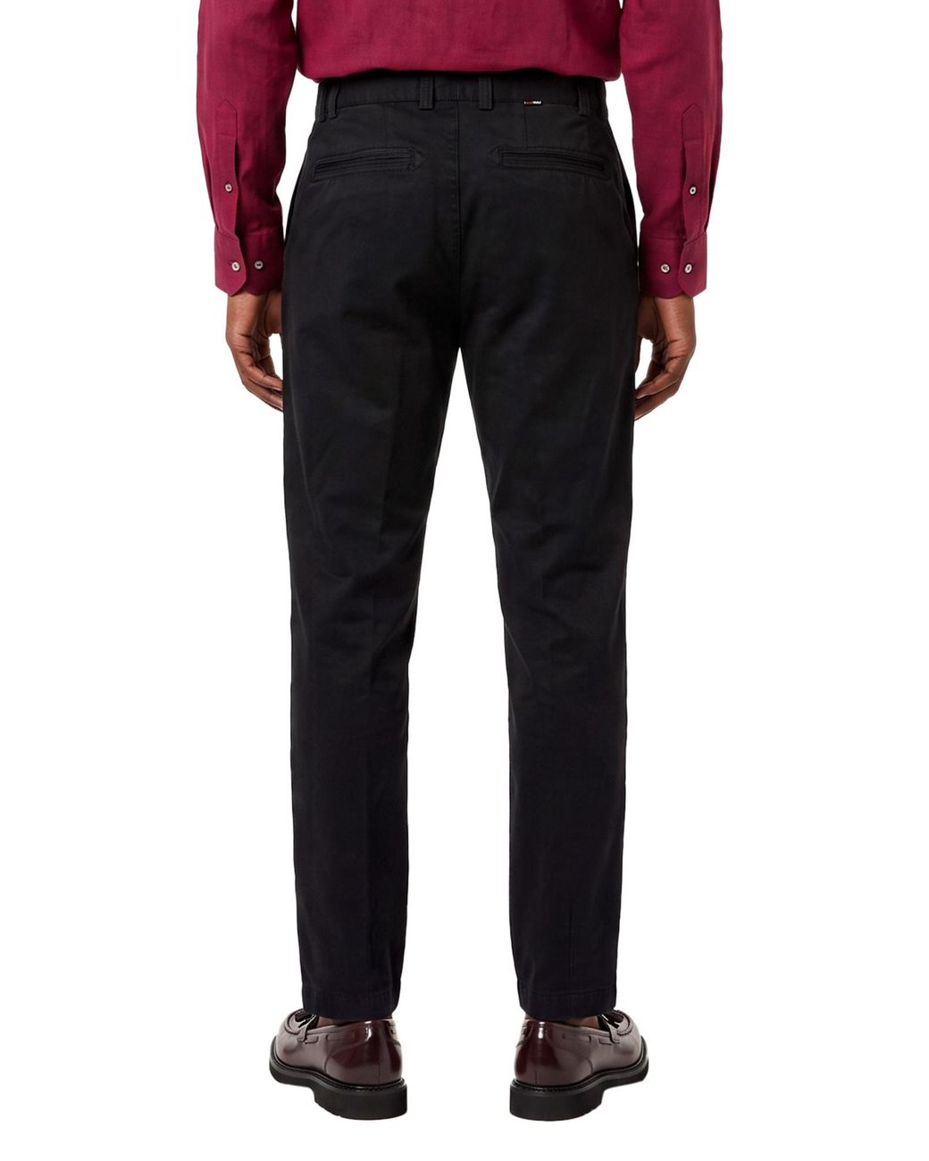Canali Black Straight-Leg Trousers for men