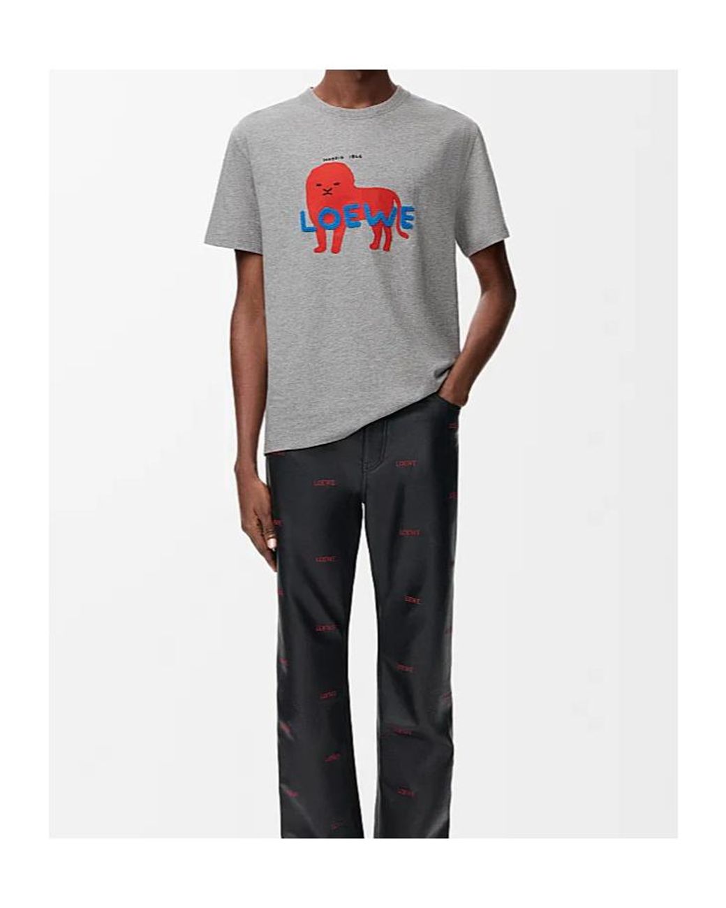 Loewe Gray Relaxed Fit T-Shirt for men