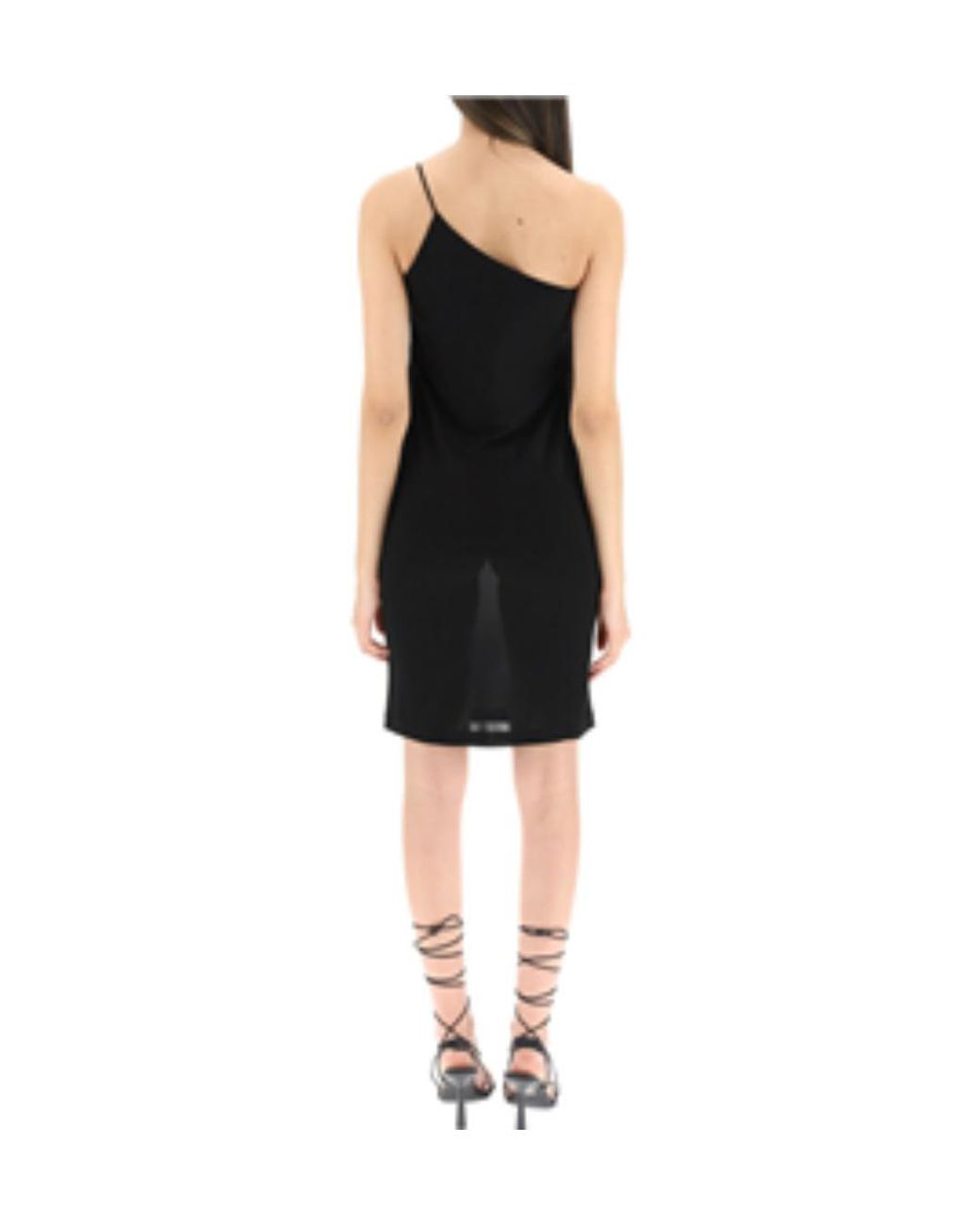 DSquared² Black One Shoulder Mini Dress