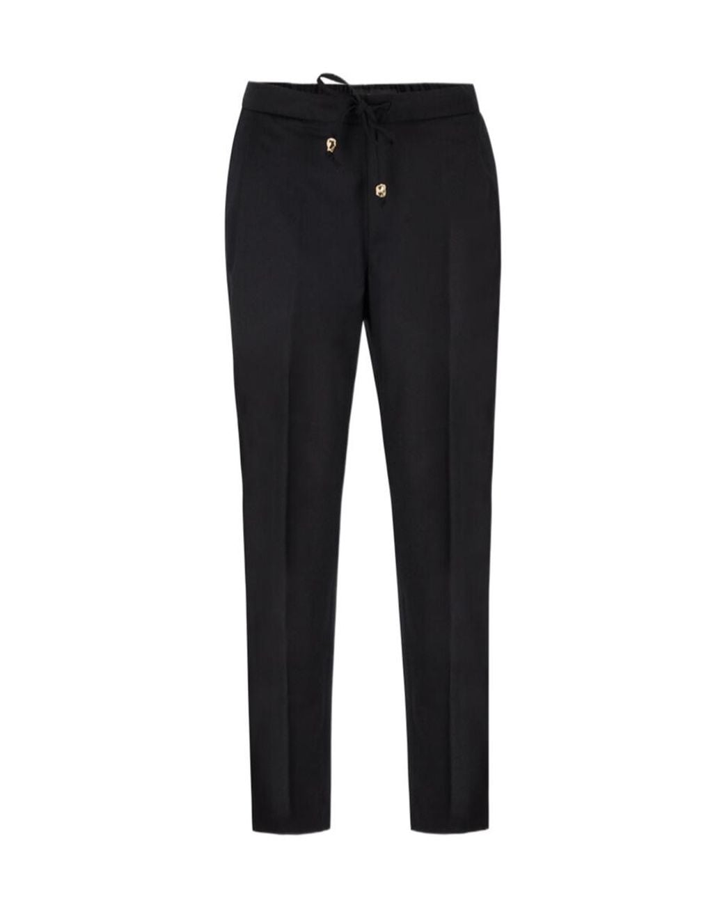 Fabiana Filippi Gray Drawstring Straight Leg Trousers