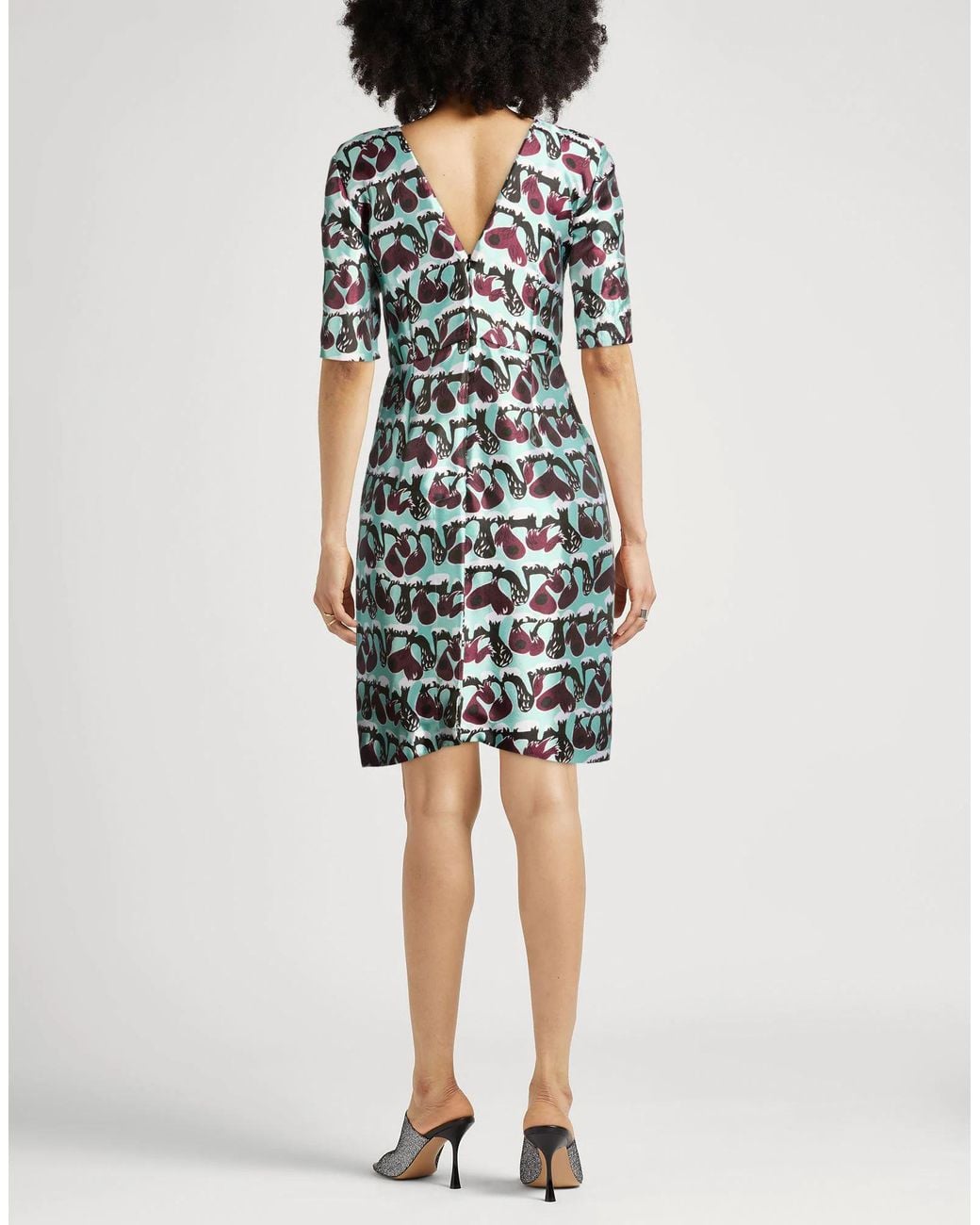 Marni Black Printed Bodycon Dress