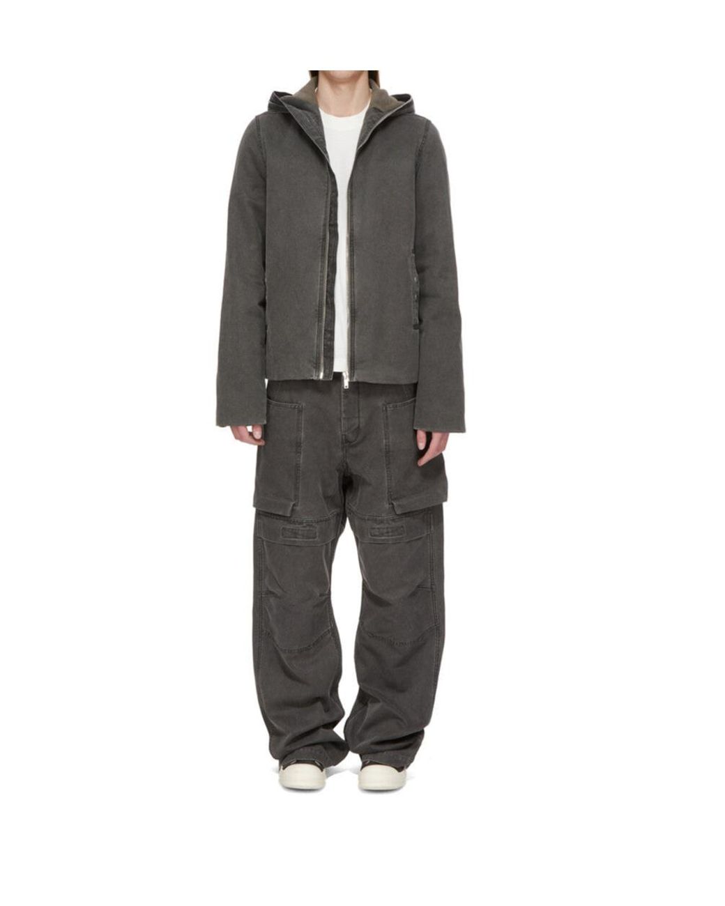 Rick Owens Black Gimp Zipfront Jacket for men