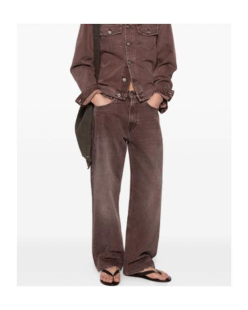 Our Legacy Brown Belt Loop Jeans for men