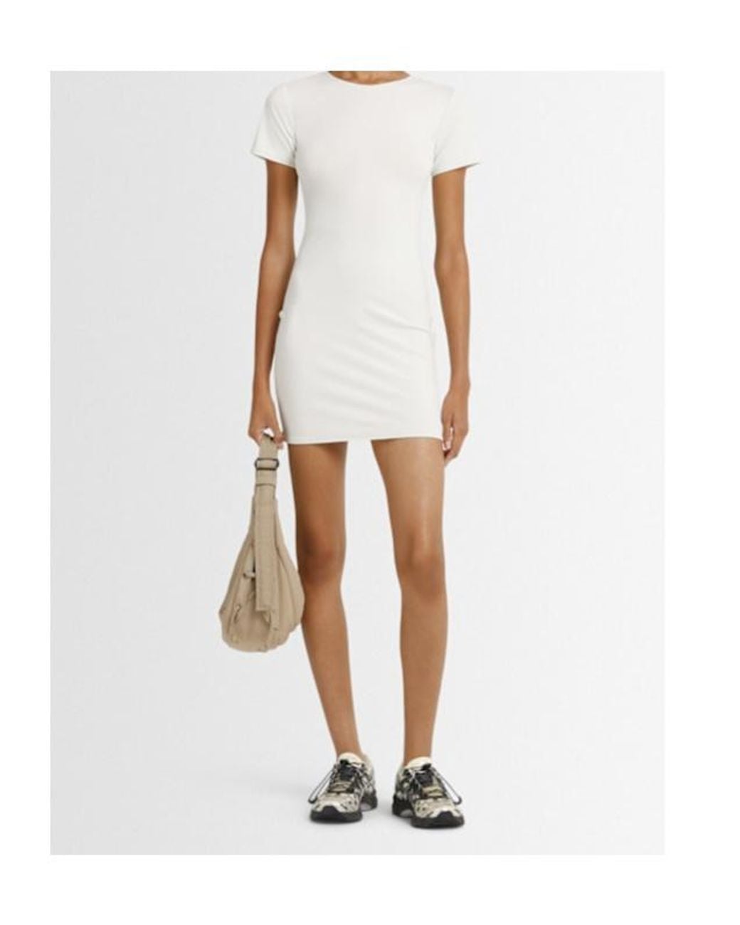 Entire studios White Mini T-Shirt Dress