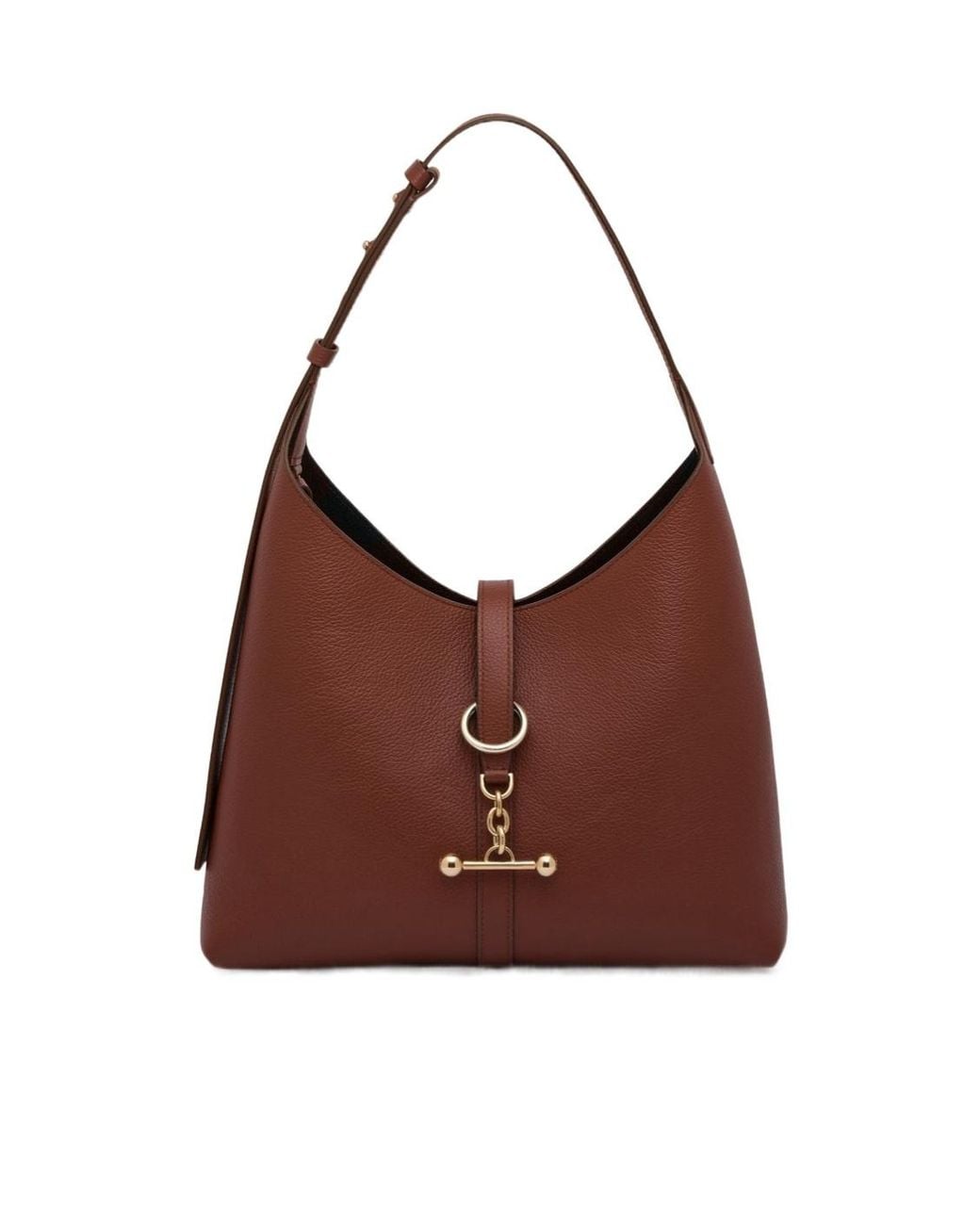 Strathberry Brown Kite Bar-Detail Shoulder Bag