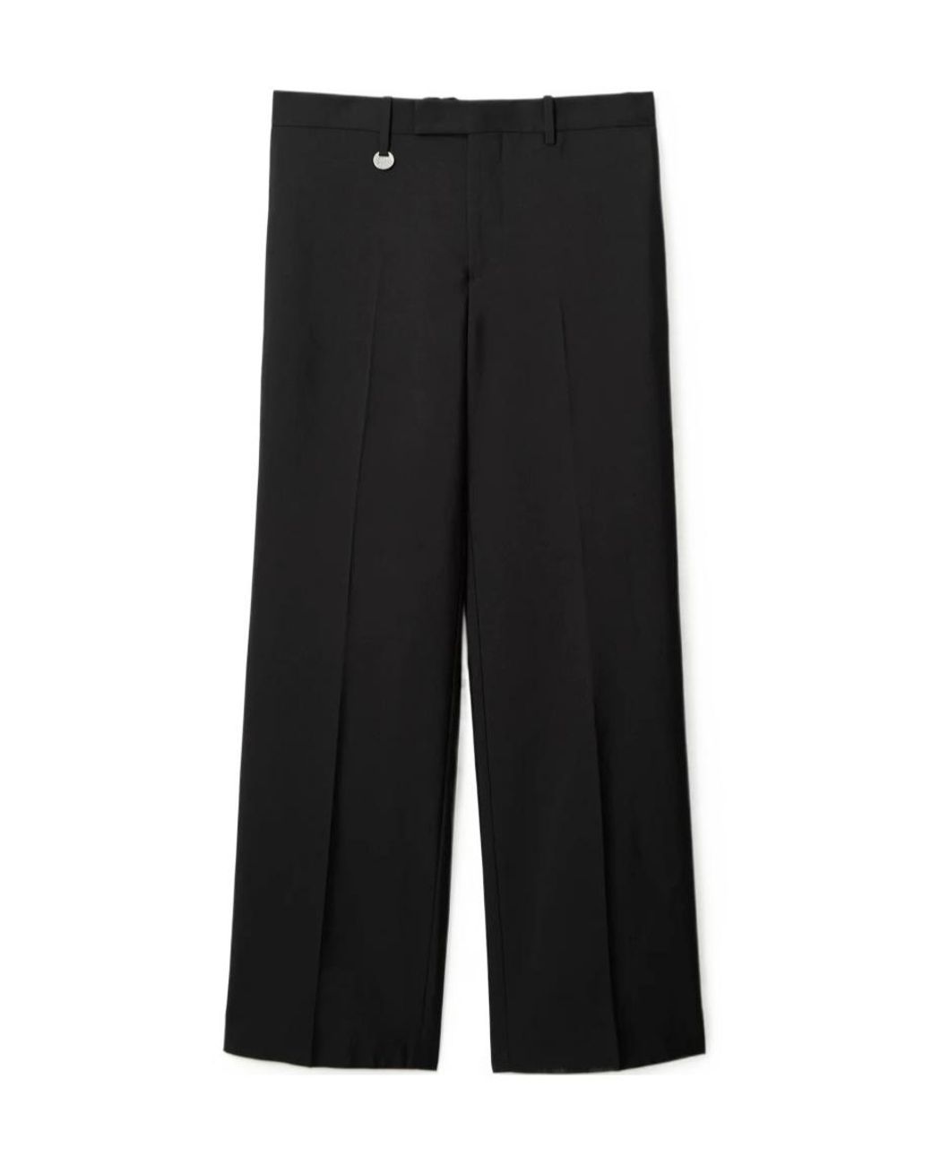 Burberry Black Straight-Leg Logo Charm Tailored Trousers for men