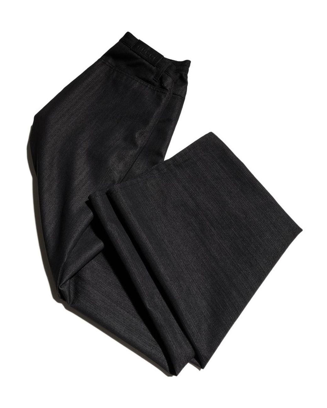 Gucci Black Loose Fit Cotton Blend Denim Pants for men