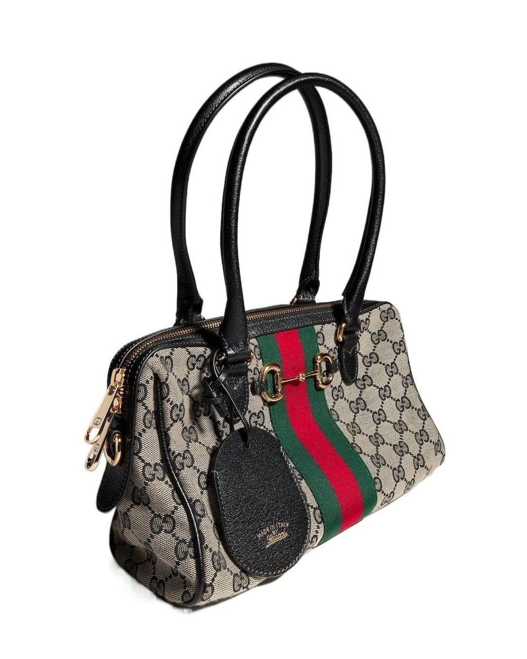 Gucci Black Borsetto Medium Boston Bag