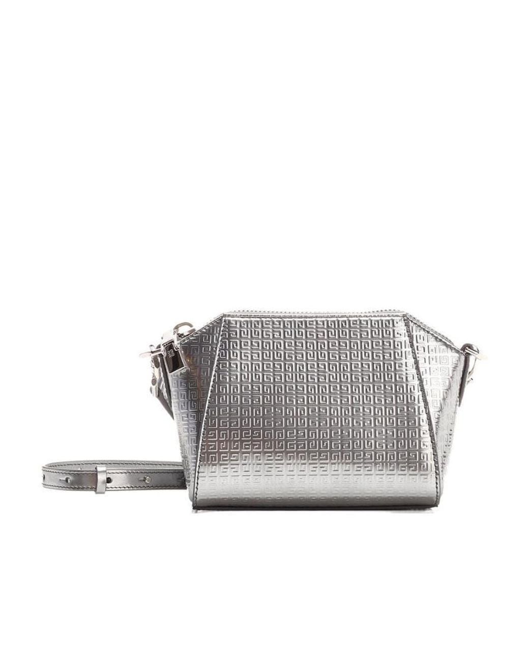 Givenchy Gray 4G Antigona Embossed Bag