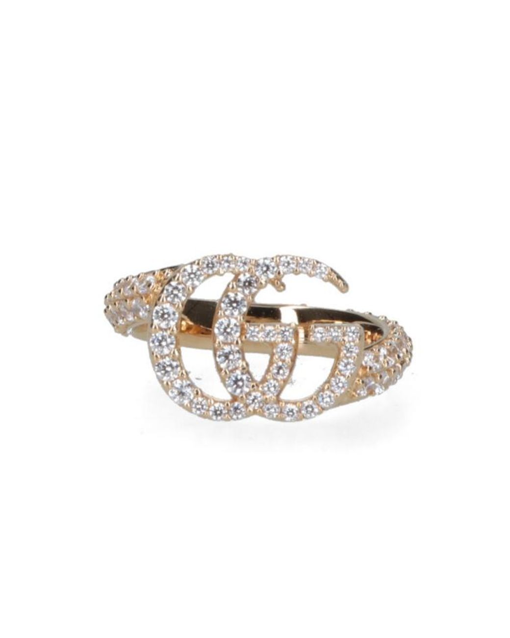 Gucci White Gg Marmont Embellished Ring
