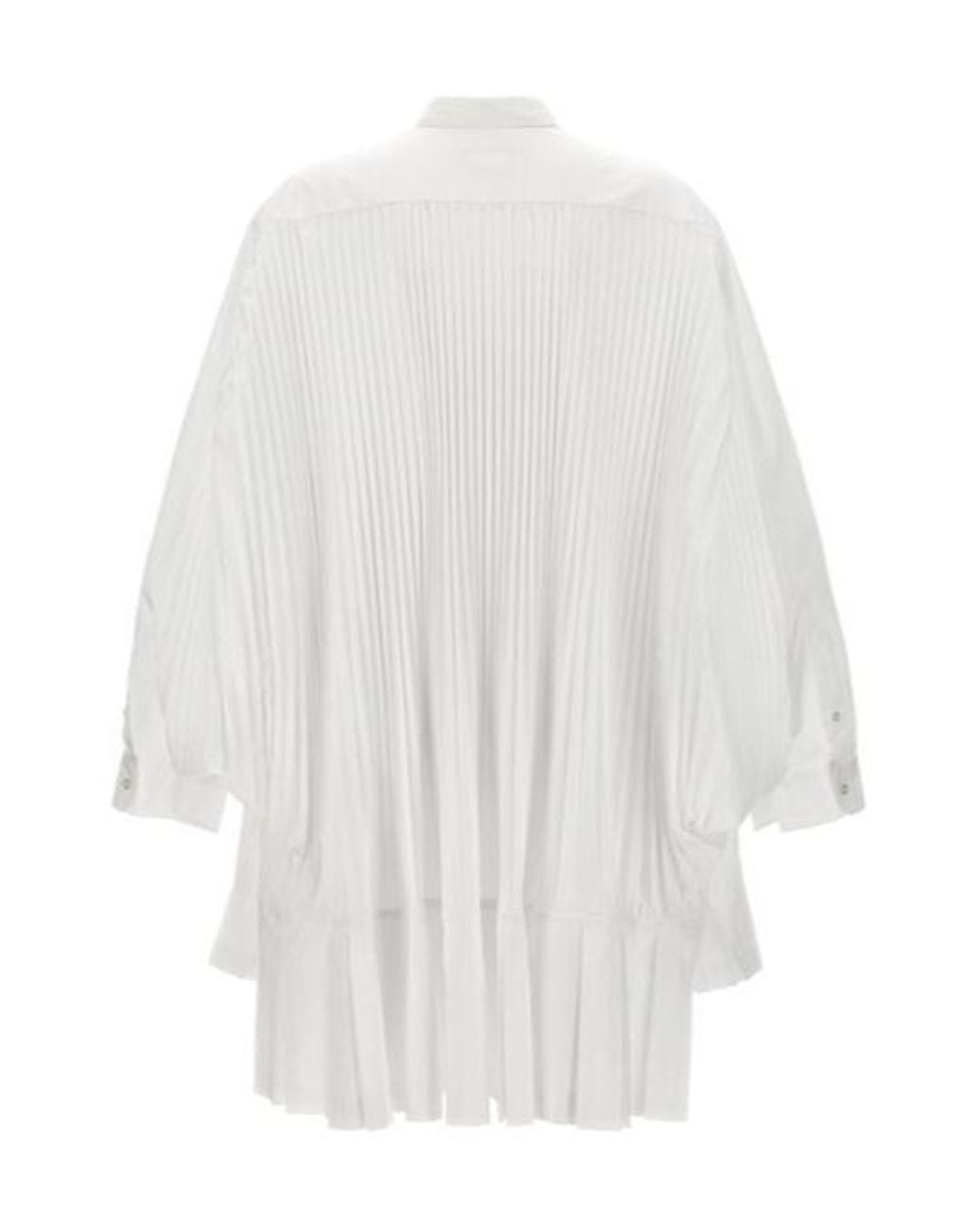 Junya Watanabe White Pleated Shirt Dress