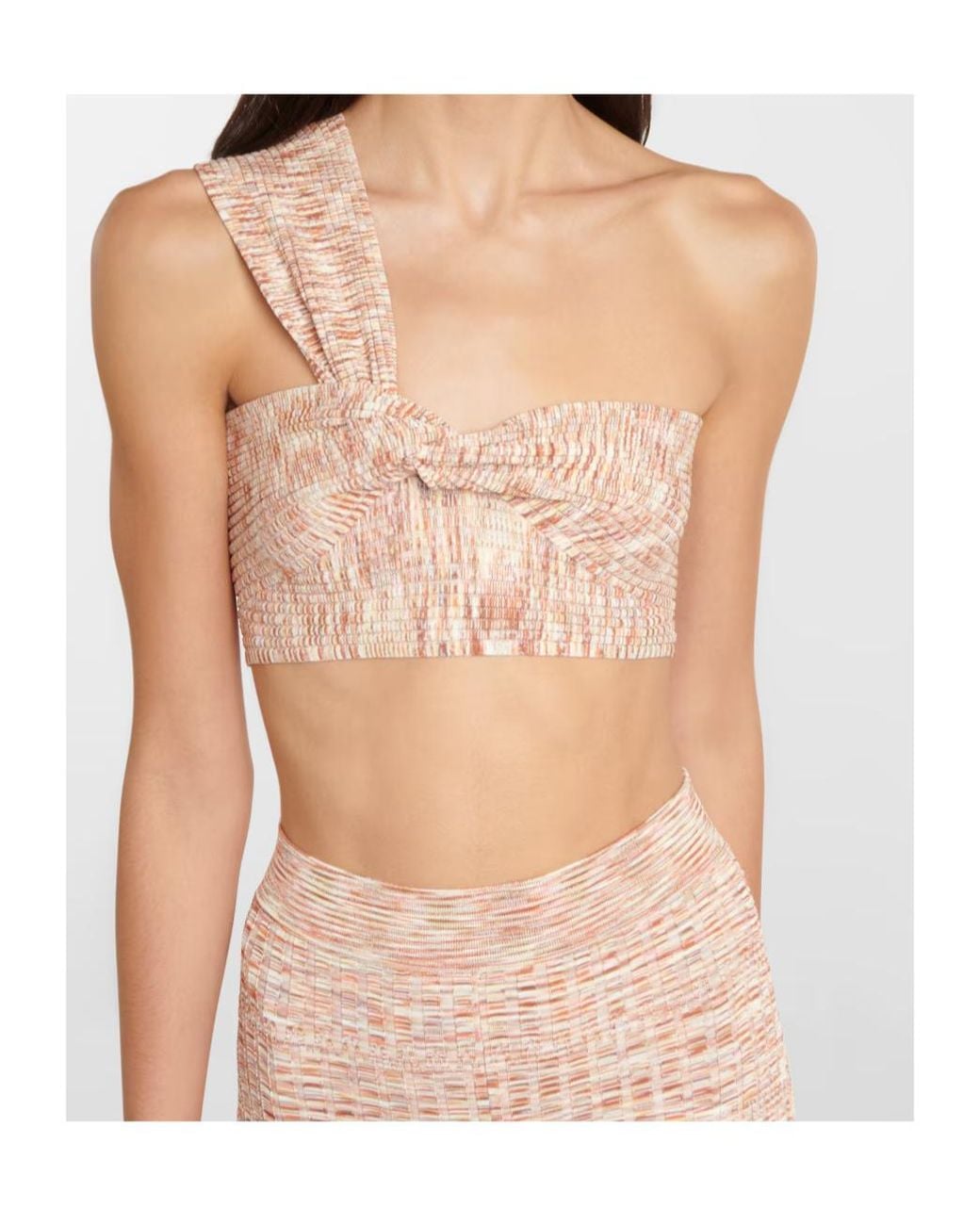 Jonathan Simkhai Natural Rib-Knit Crop Top