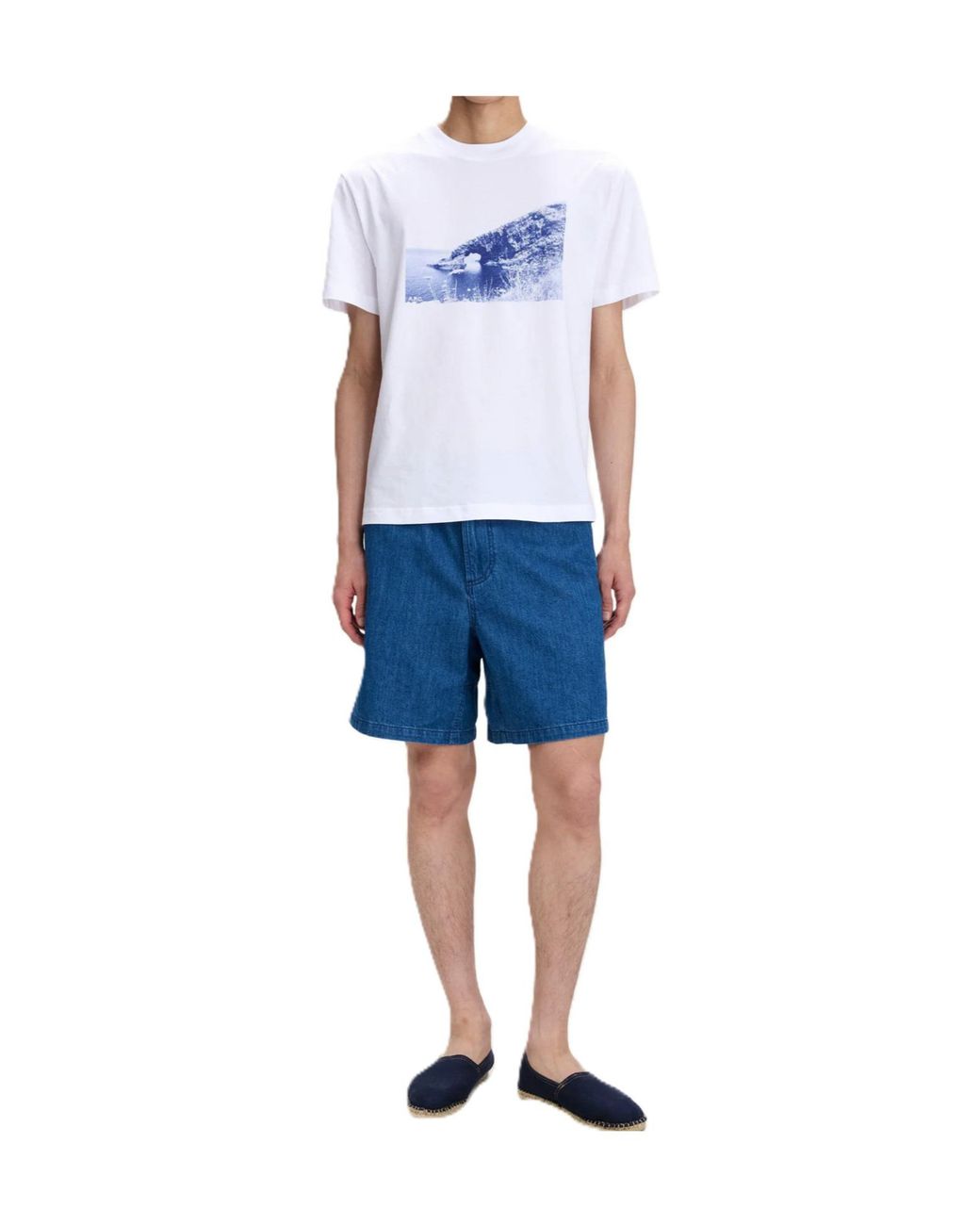 A.P.C. White Crew-Neck Short-Sleeve T-Shirt for men