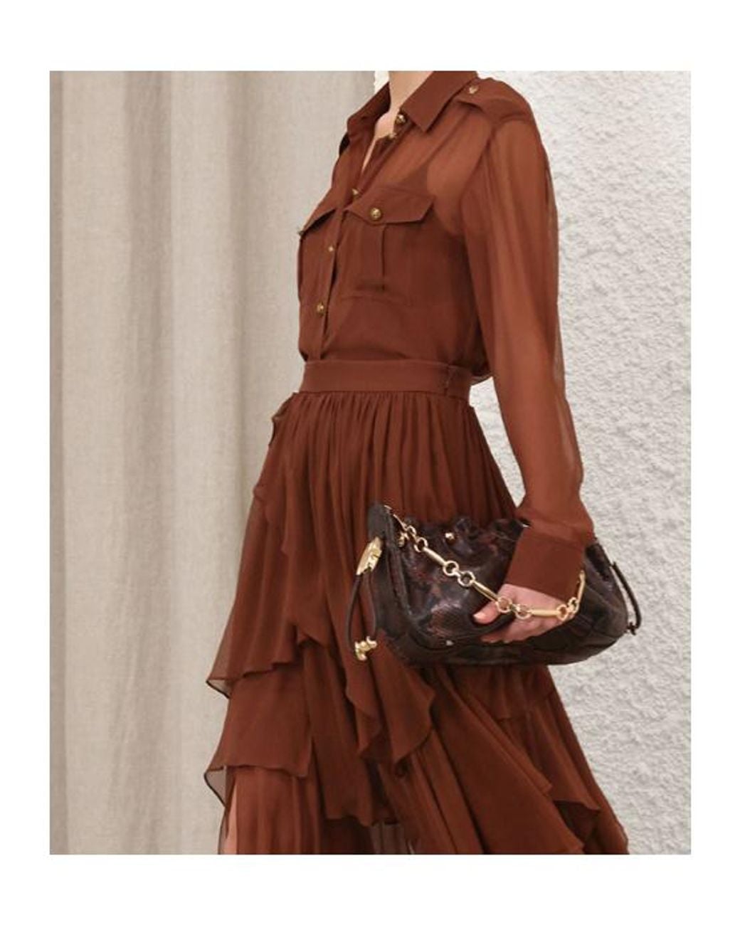 Zimmermann Brown Memento Pocket Shirt
