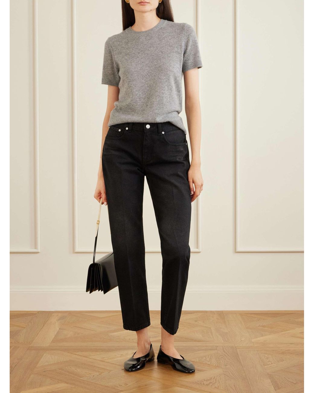 Victoria Beckham Blue Low-Rise Straight-Leg Jeans