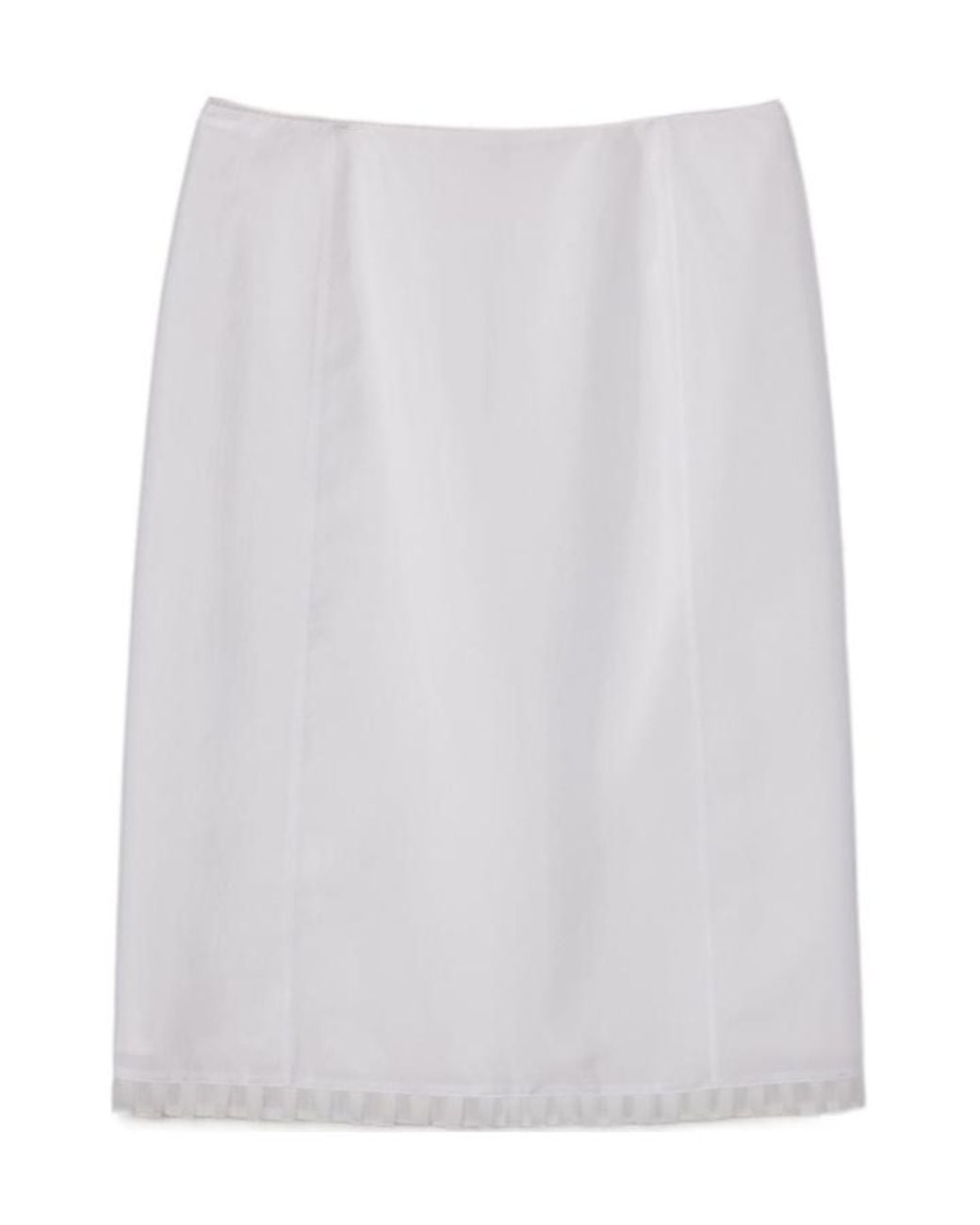 DUNST White H Line Midi Skirt