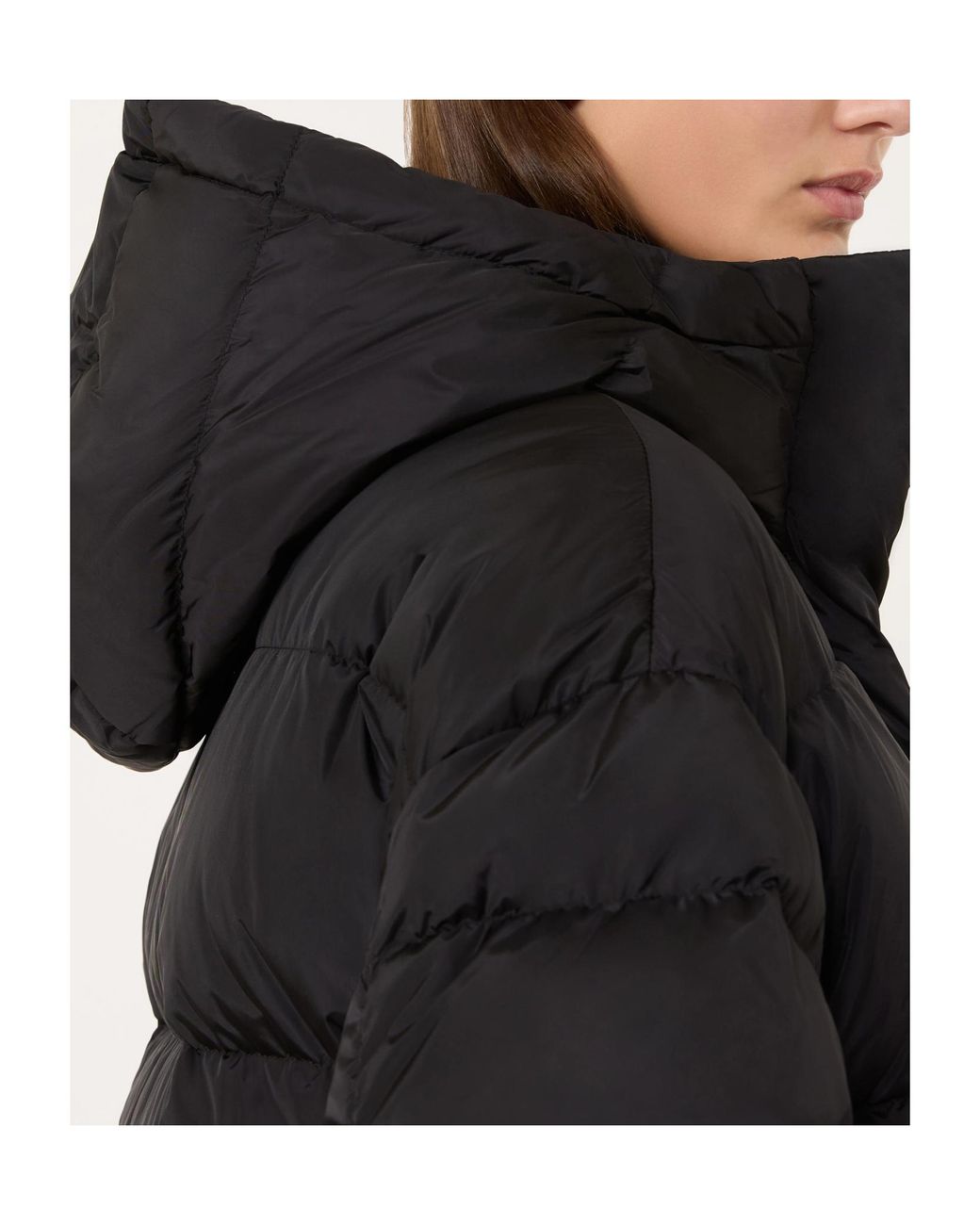 Weekend by Maxmara Blue Water-Repellent Technical Taffeta Down Jacket