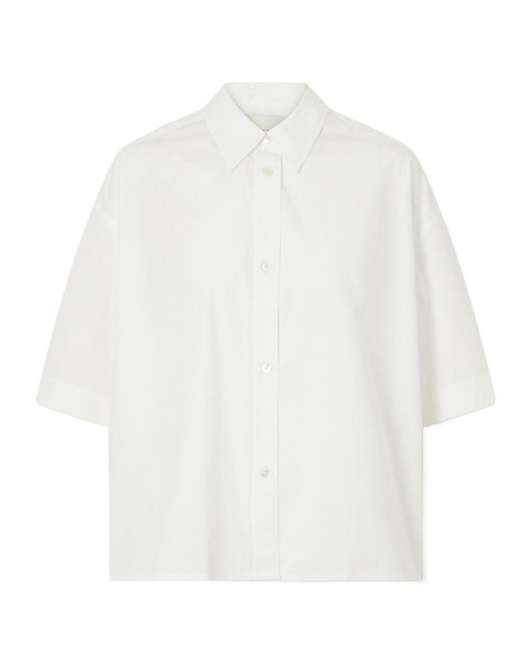 Studio Nicholson White Cotton-Poplin Shirt