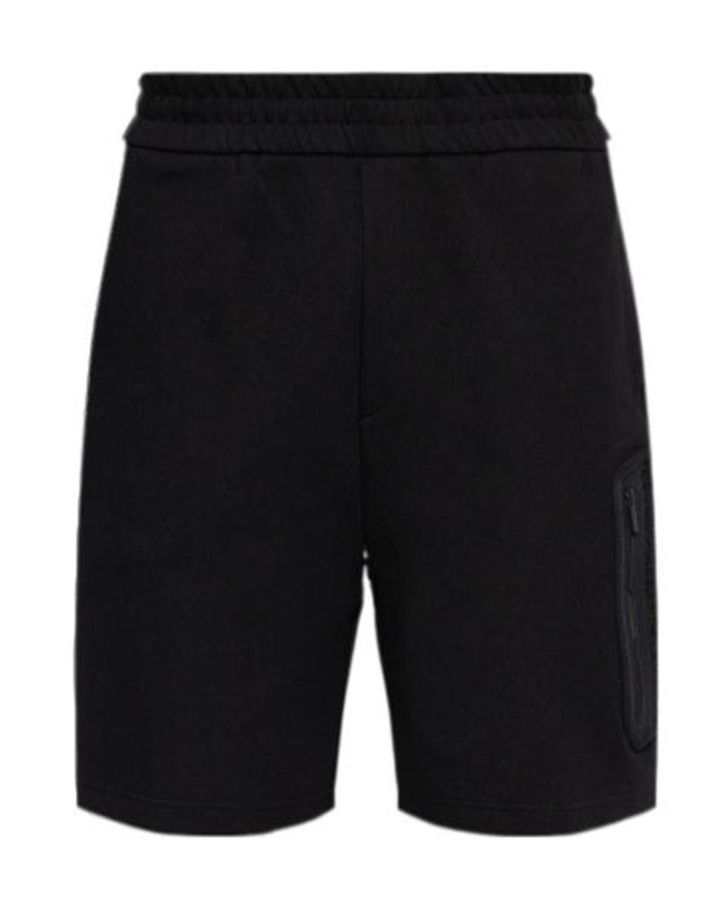 Moncler Black Logo Patch Shorts for men
