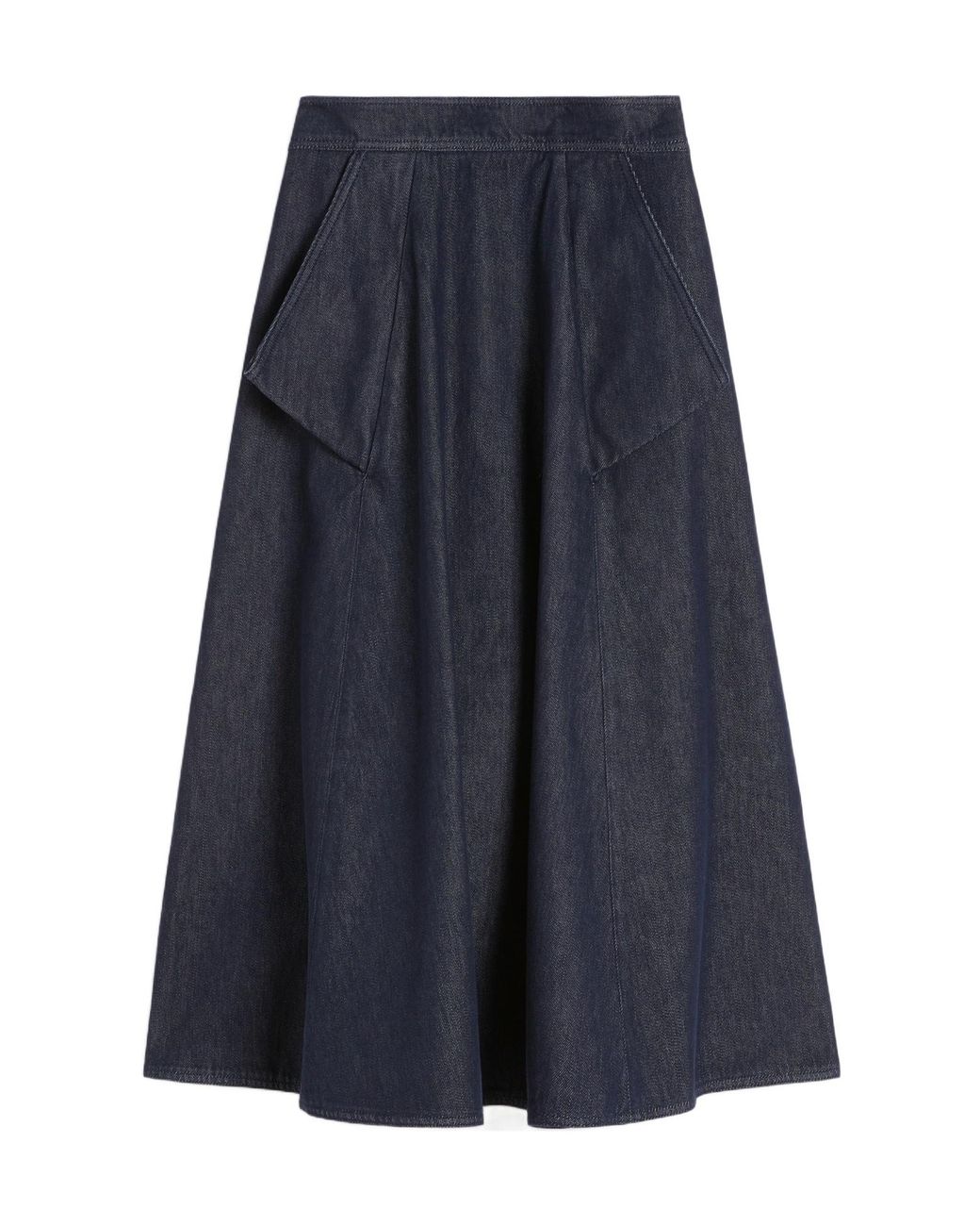 Max Mara Blue Visone Midi Skirt