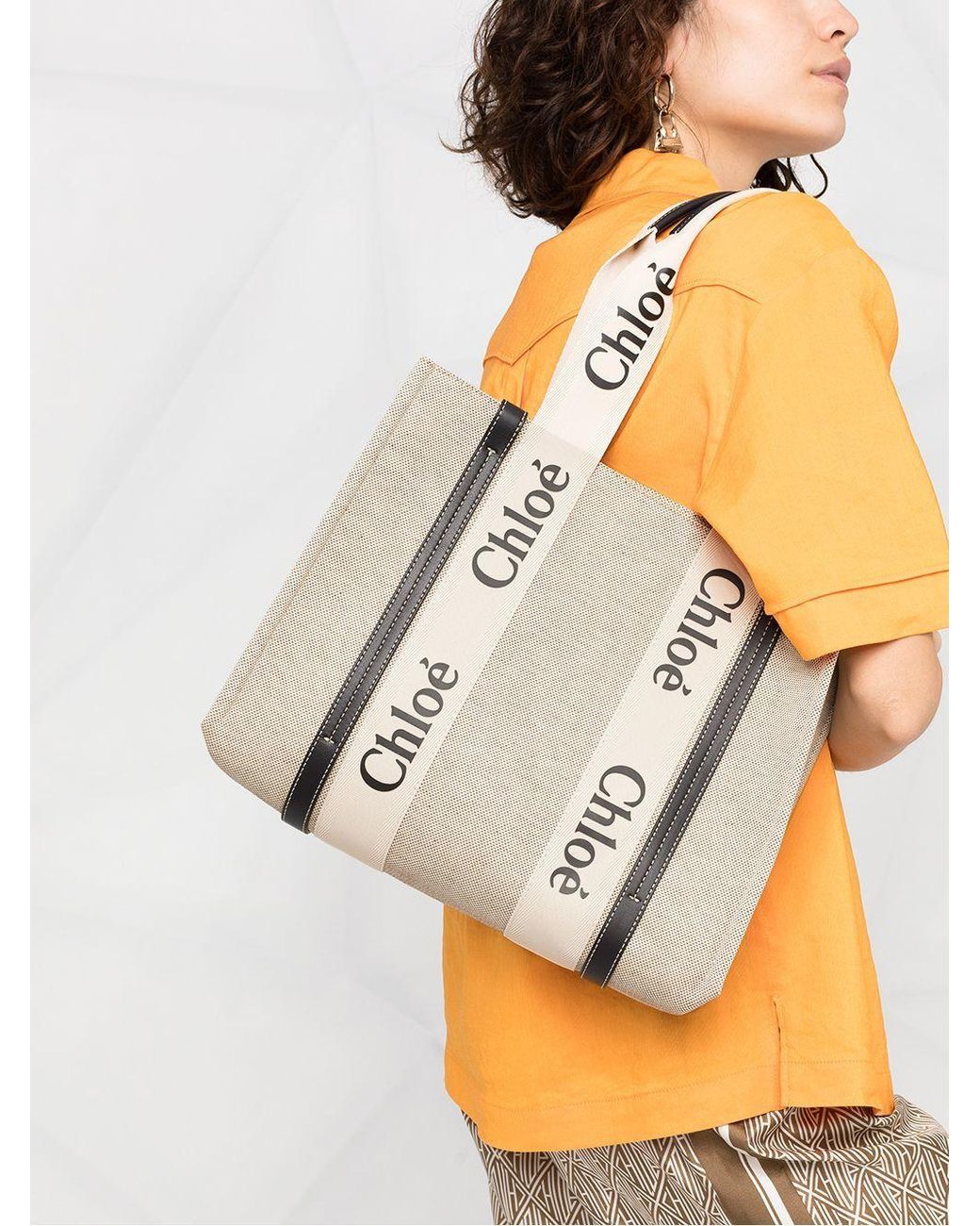 Chloé Natural Woody Tote Bag
