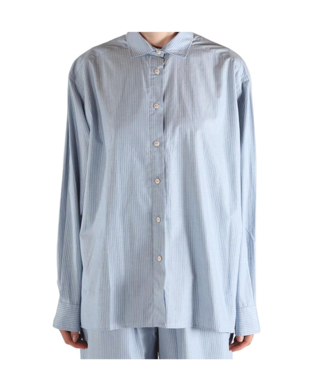 Baserange Blue Striped Long-Sleeve Shirt