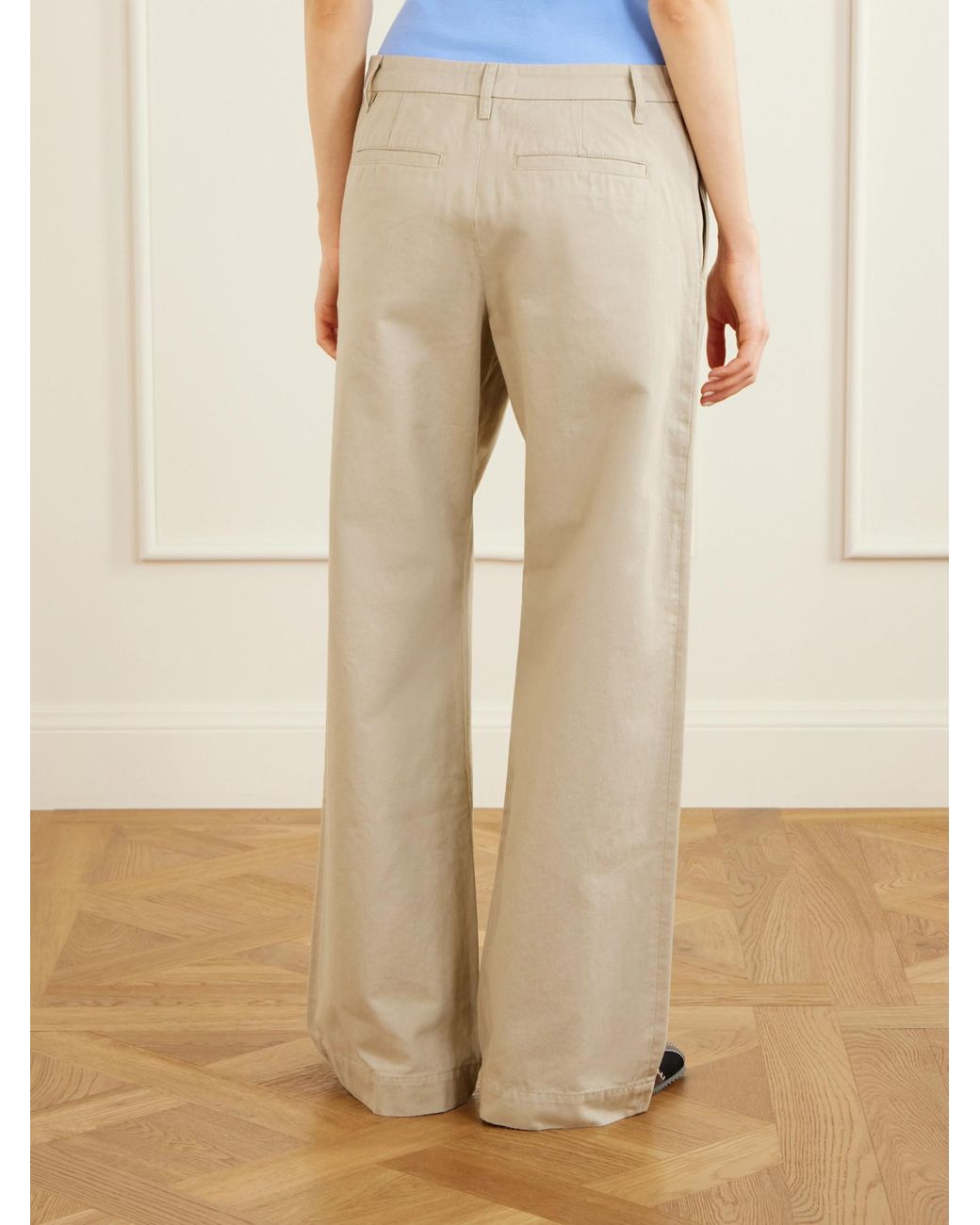 Still Here Natural Cotton Wide-Leg Pants