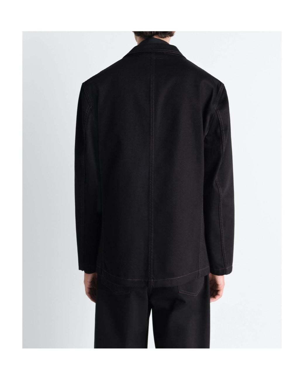 Lemaire Black Single-Breasted Blazer for men