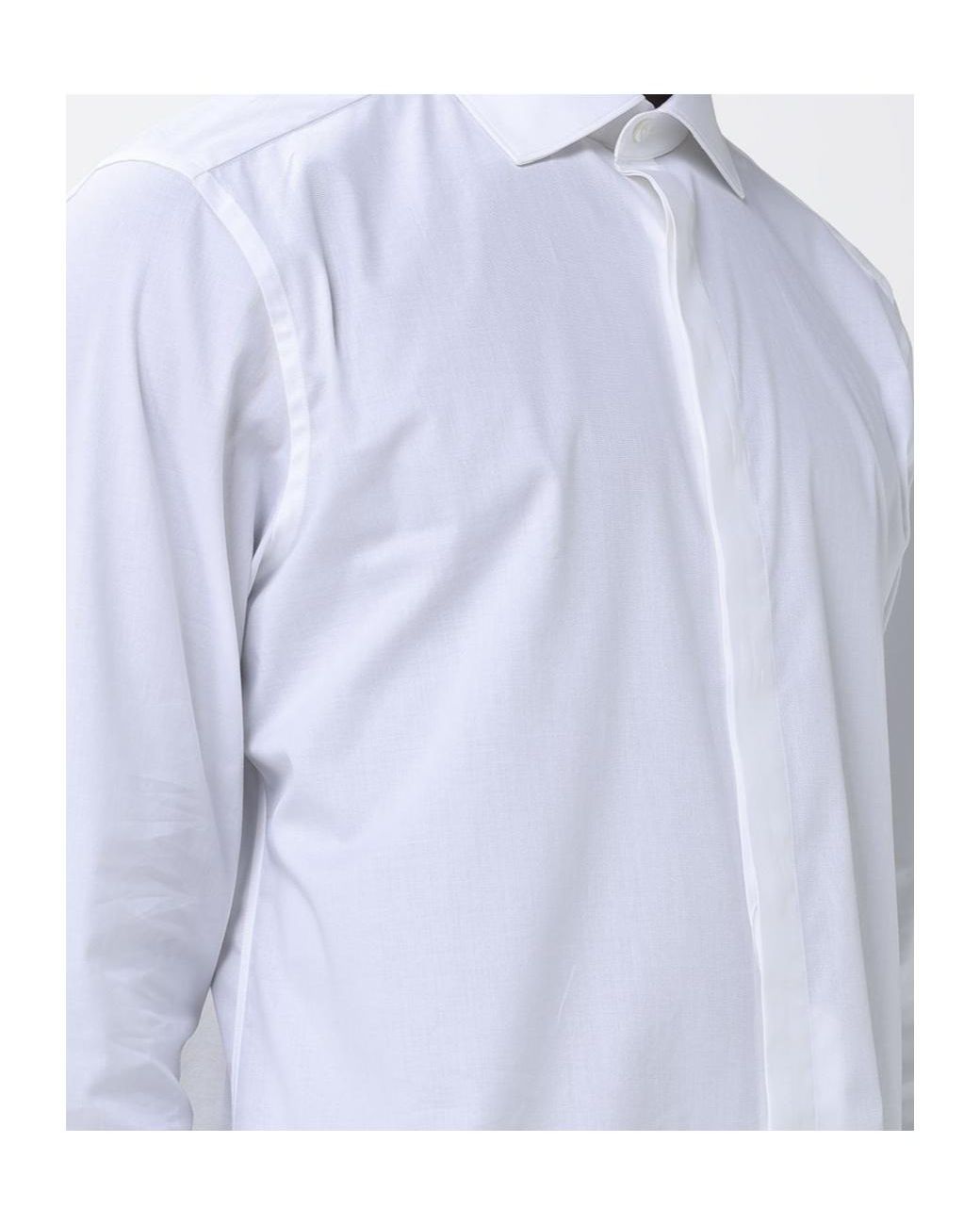 Zegna White Stretch-Popeline Shirt for men