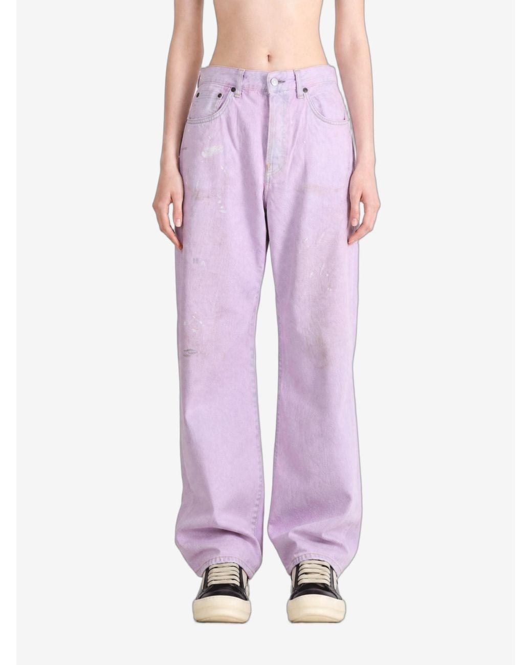 Acne Pink Belt Loop Jeans
