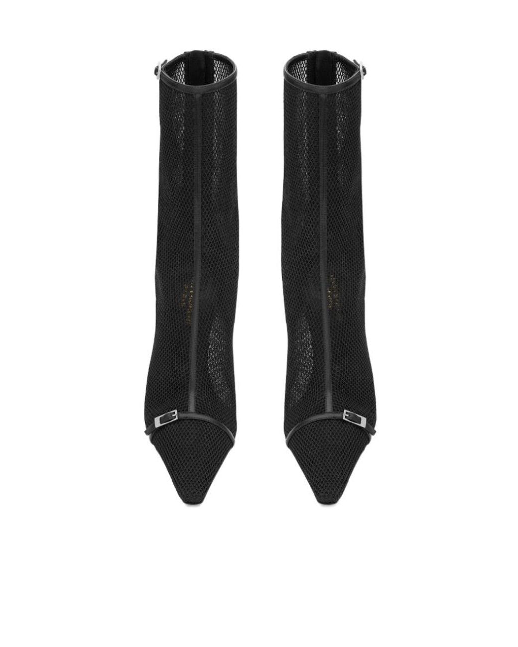 Saint Laurent Black Oxalis Pointed Toe Boots