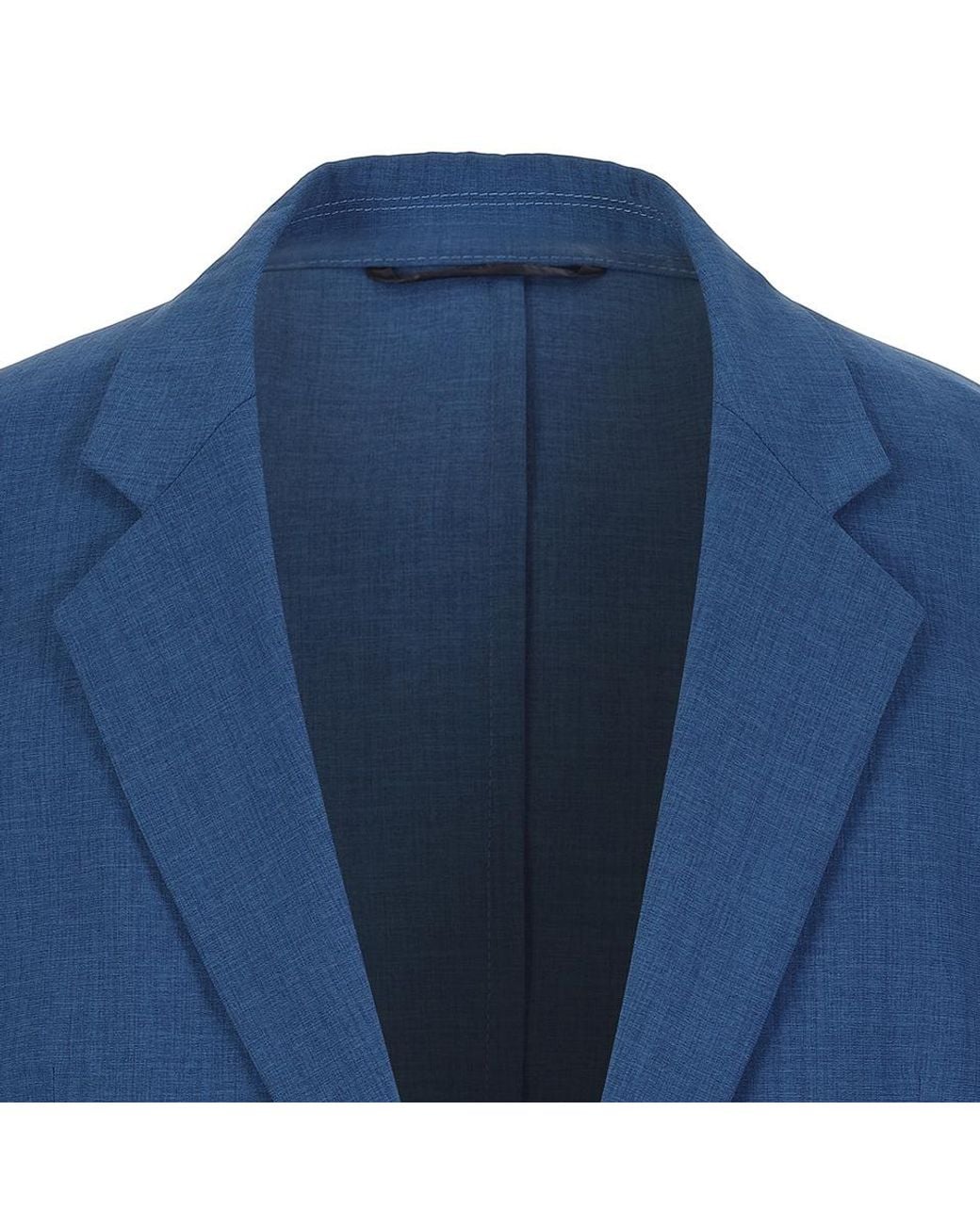 Boss Blue Long-Sleeved Suit Jacket for men