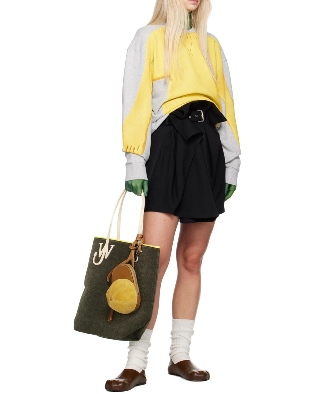 J.W. Anderson Brown Jw Anderson Anchor Logo Plaque Tote Bag