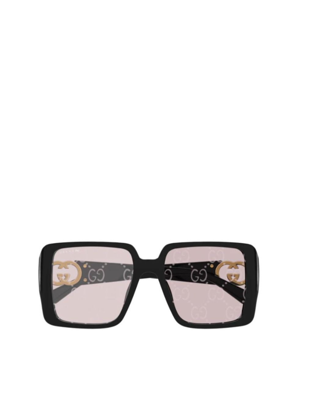 Gucci White Eyewear Square Frame Sunglasses