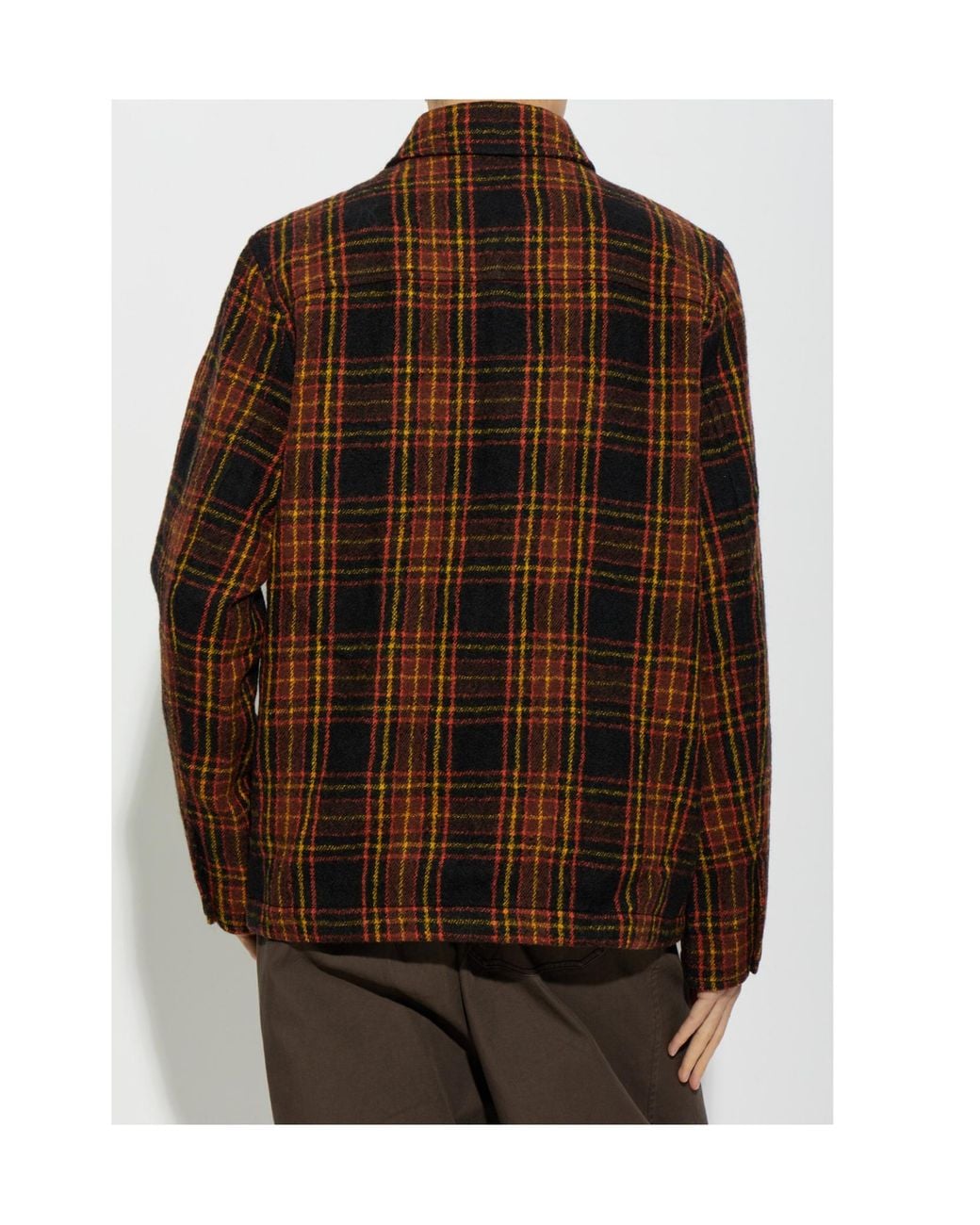 Paul Smith Brown Wool-Blend Plaid Casual Jacket for men