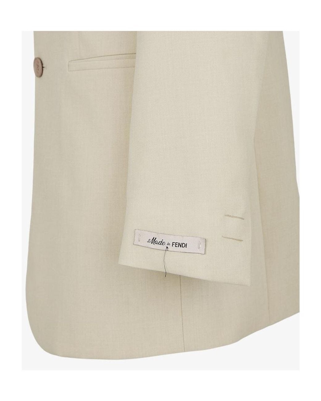 Fendi Natural Single Breasted Tailored Blazer for men