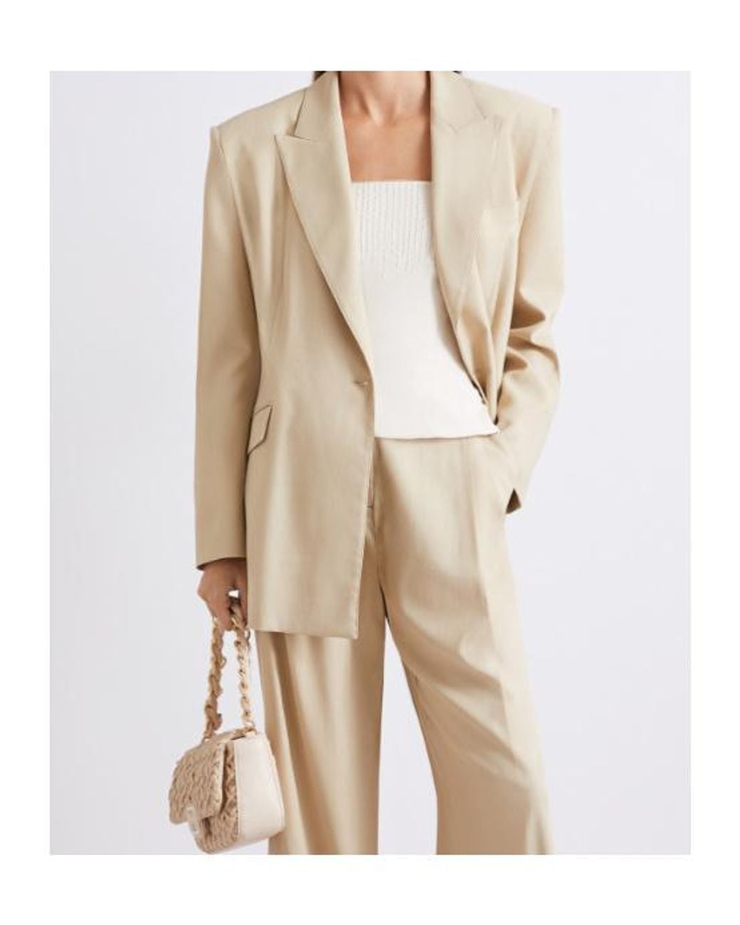 Marella Natural Stretch Viscose-Blend Twill Blazer