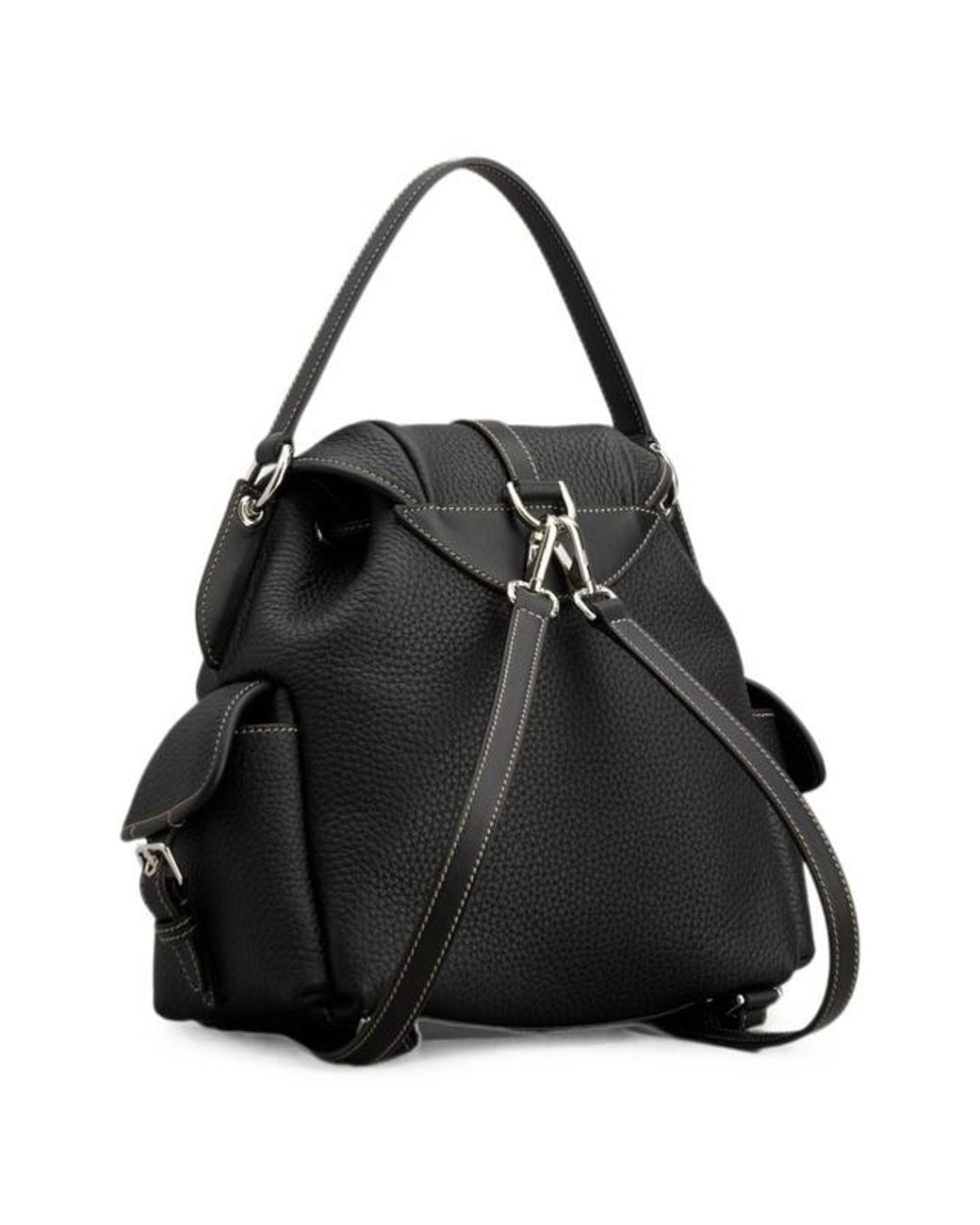 Tod's Black Timeless Mini Flap Backpack