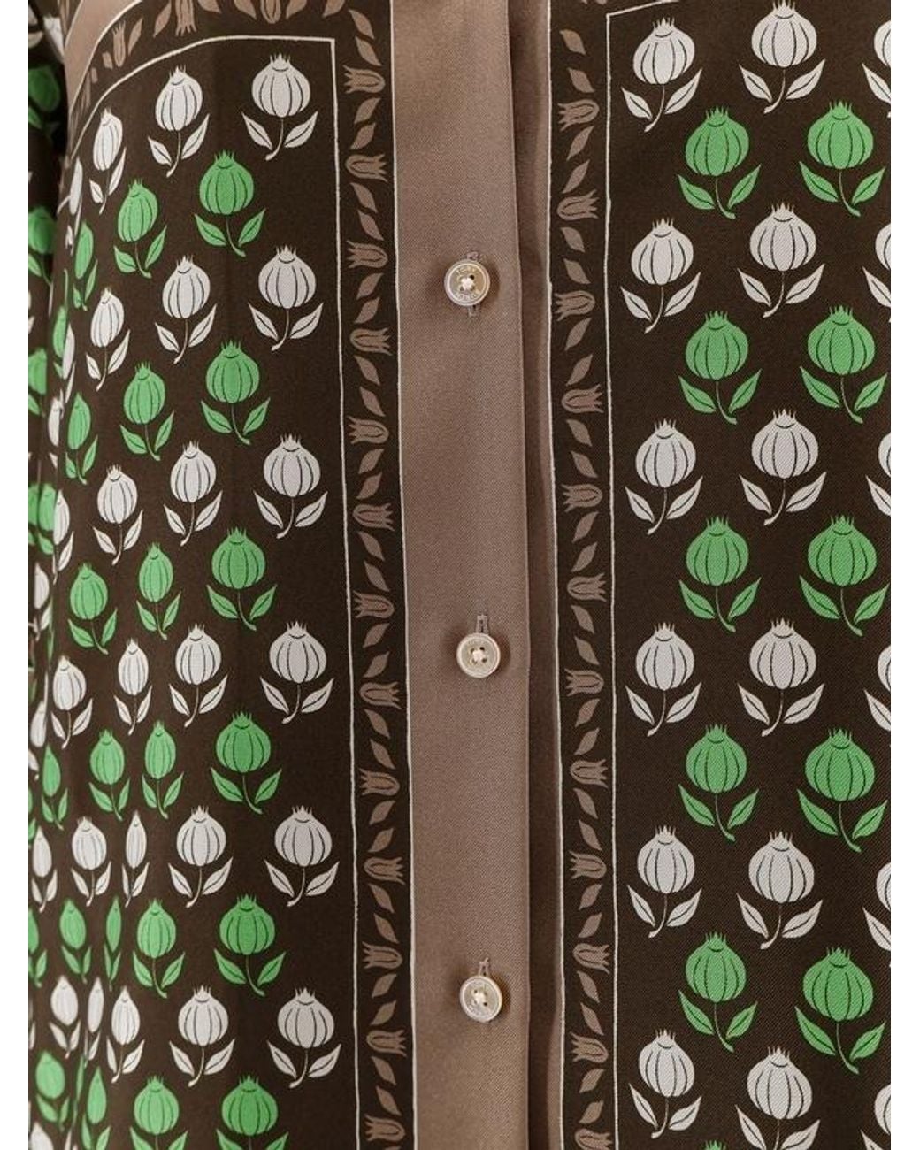 Tory Burch Green Twill Shirt
