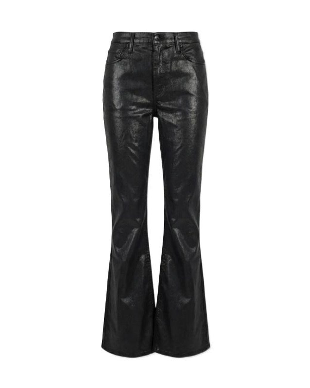 Rag & Bone Black Coated Flared Jeans