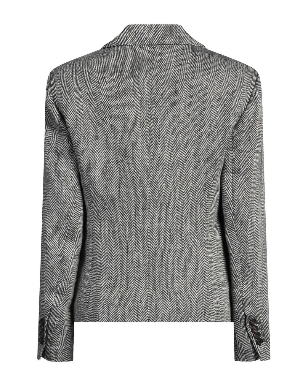 Brunello Cucinelli Gray Single-Breasted Blazer