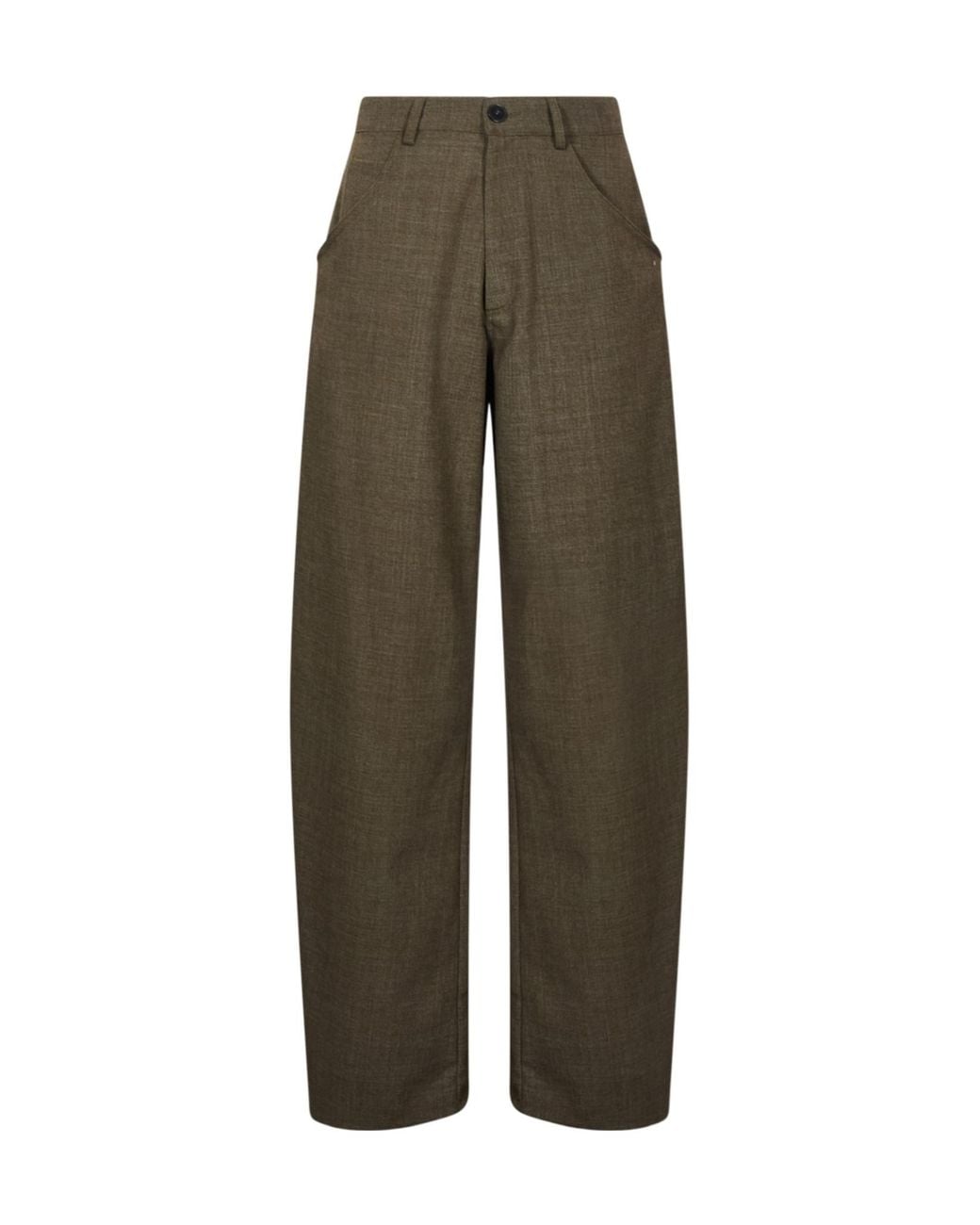 DARKPARK Green High-Waist Wide-Leg Pants